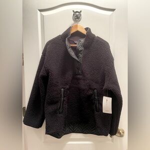 Athleta Cozy Sherpa Snap Sweatshirt